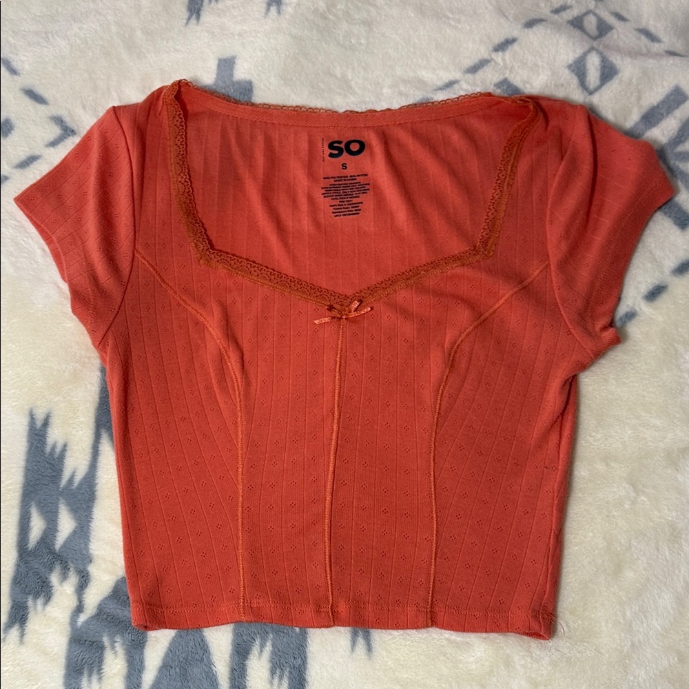 SO Women's Cropped Orange Top